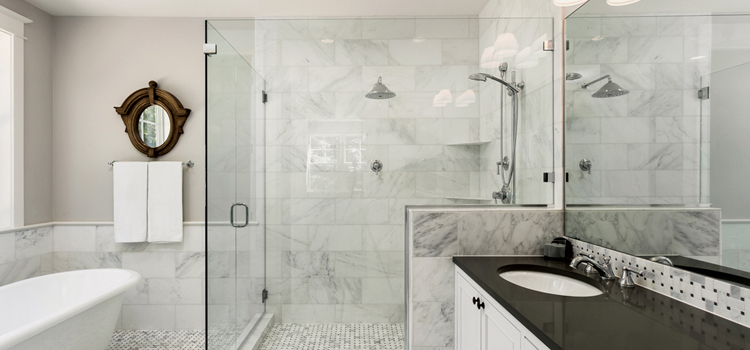 bathroom shower door installation in St. Helena