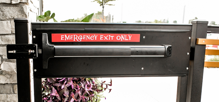emergency push bar installation in St. Helena